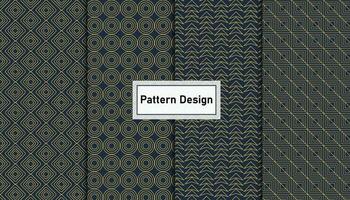 Seamless geometric pattern design set . Pro Vector .