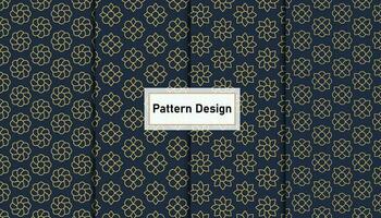 Set of seamless pattern design . Pro vector .