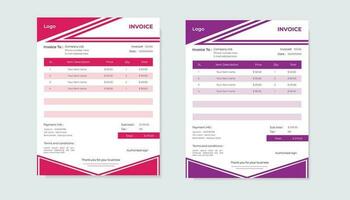 Creative minimal invoice design template . Pro Vector .