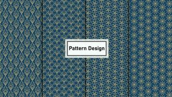 Vector seamless pattern design set . Pro Vector .