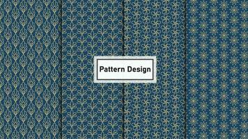 Vector seamless pattern design set . Pro Vector .