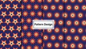 Shape seamless pattern design set . Pro Vector .