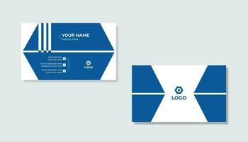 Minimal stylish business card design template Pro Vector .