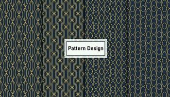 Geometric pattern design set . Pro Vector .