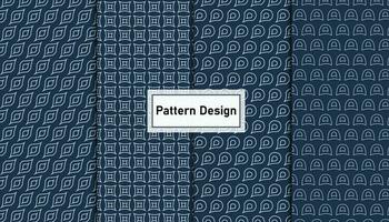 Geometric luxury pattern design set . Pro Vector .