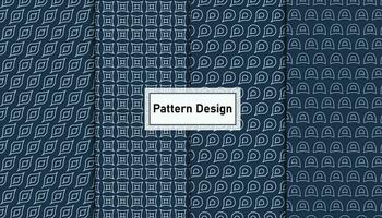 Geometric luxury pattern design set . Pro Vector .