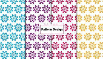 Flower pattern design set . Pro Vector .