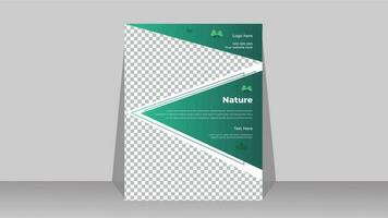 Nature flyer design layout Pro Vector .