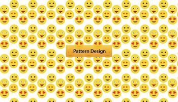 Emoji seamless pattern design Pro Vector .