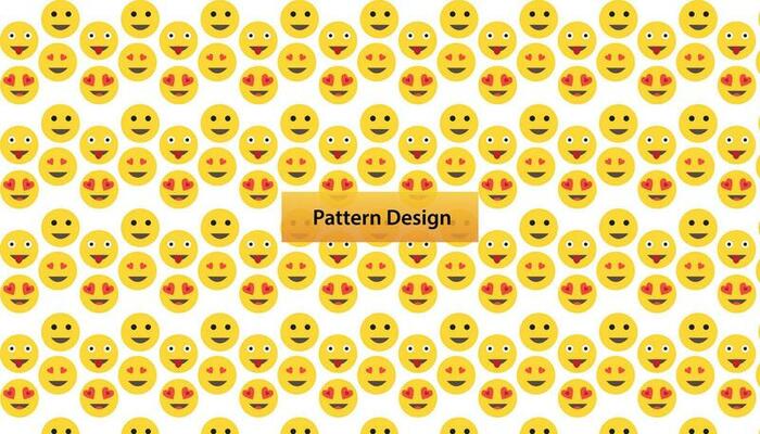 Emoji seamless pattern design Pro Vector .
