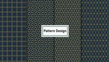 Geometric seamless pattern design set . Pro Vector .