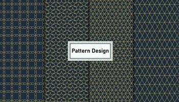 Geometric seamless pattern design set . Pro Vector .