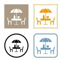 Unique Cafe Table Vector Icon