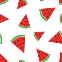 Watermelon fruit seamless pattern background. Business concept vector illustration. Ripe fruit symbol pattern.