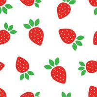 Strawberry fruit seamless pattern background. Business concept vector illustration. Ripe berry symbol pattern.