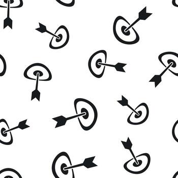 objetivo objetivo sin costura modelo antecedentes. negocio concepto vector ilustración. dardos juego símbolo modelo.