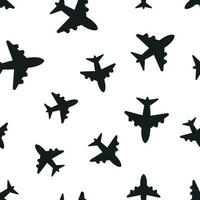 Airplane seamless pattern background. Business concept vector illustration. Airport plane symbol pattern.
