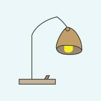 escritorio lámpara icono vector