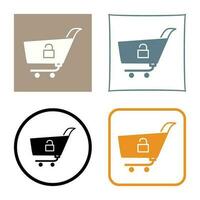Unique Unlock Cart Vector Icon