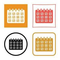 Marked Calendar Vector Icon