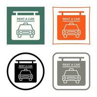 Rent a Car Vector Icon