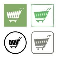 icono de vector de carrito de compras único