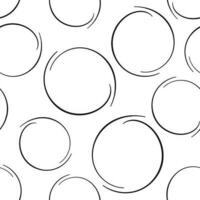 Hand drawn scribble circles seamless pattern background. Business flat vector illustration. Circles sign symbol pattern.