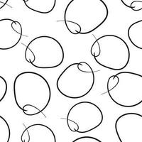 Hand drawn scribble circles seamless pattern background. Business flat vector illustration. Circles sign symbol pattern.