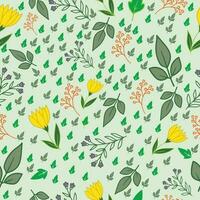 seamless background with colourful leaves vector