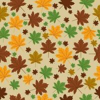 seamless background with colourful leaves vector