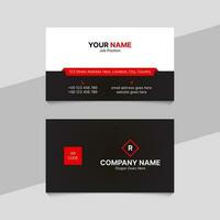 Red and White Creative Business Card Design Template vector