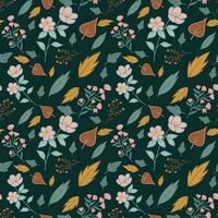 seamless background with colourful leaves vector