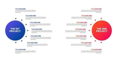 Process Workflow, Do and Don't, Comparison Chart Infographic Template Design vector