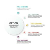 Five 5 Steps Options Circle Business Infographic Template Design vector