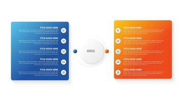 Process Workflow, Do and Don't, Comparison Chart Infographic Template Design vector