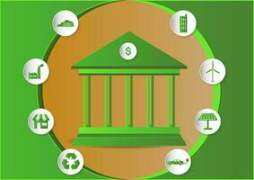 Green Finance infographic vector