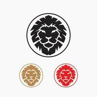 Lion Head Logo Vector Template Illustration Design. luxurious and classic style. monoline vector stock