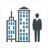 Office Building Icon, vector and glyph