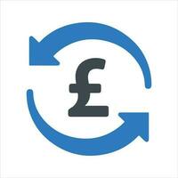 Pound Transaction Icon, vector and glyph