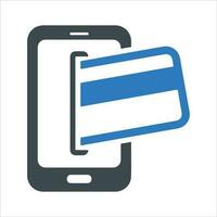Mobile Banking Icon. Mobile Payment Icon, vector and glyph