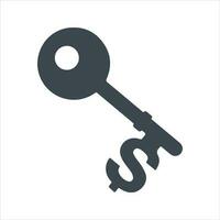 Key to Success Icon, vector and glyph