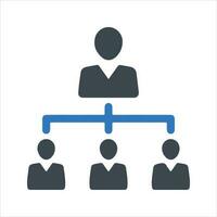 Business Leadership Icon. Business Hierarchy Structure Icon, vector and glyph