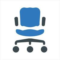 Office Chair Icon. Vector and Glyph