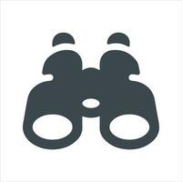 Binocular Icon. Vector and Glyph