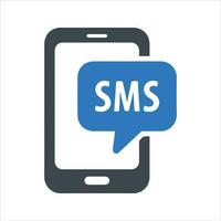 Mobile message icon. Vector and glyph