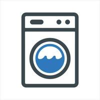 Washing machine icon. Vector and glyph