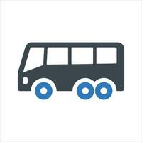 Travel bus icon. Vector and glyph