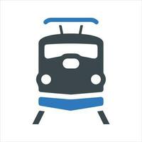 Train icon. Vector and glyph