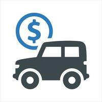 Auto finance icon. Vector and glyph
