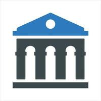 Bank, courthouse icon. Vector and glyph